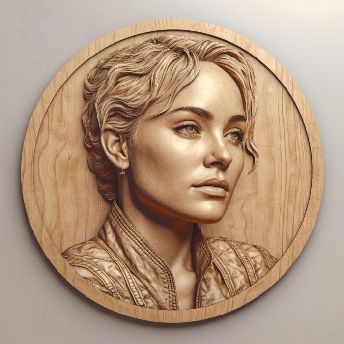 Famous (Sharon Stone 3, 3DFMS_7834) 3D models for cnc